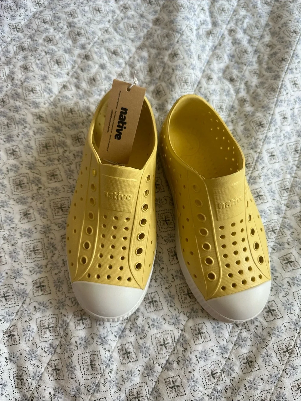 Scala Kids Yellow Water Shoes with White Toe Cap